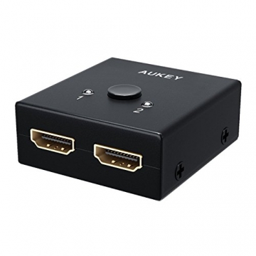 AUKEY HDMI Switch Bidirektionaler 2 in 1 Out Unterstützt 3D und 4K Oder HDMI Umschalter ✪