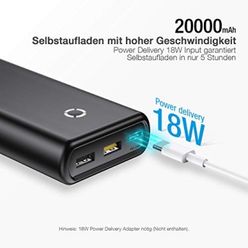POWERADD EnergyCell 20000mAh Powerbank mit USB C Anschluss ✪