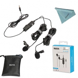 Boya BY-M1DM Dual Lavalier-Mikrofon für DSLR Kameras & Smartphones ✪