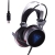 AUKEY Gaming Headset Virtuelle 7.1 Kanal Stereo RGB Hintergrundbeleuchtung Geräuschunterdrückung Gaming Kopfhörer Over-Ear Flexible Mic, Vibrations Schalter und Lautstärkeregler - Schwarz und Silber - 1