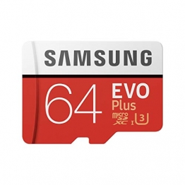 Samsung EVO Plus microSDHC 64 GB Speicherkarte bis zu 100 MB/s, UHS-I U3 (inkl. SD Adapter) ✪
