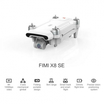 Xiaomi FIMI X8 SE Drohne mit 3 axis Gimbal 4K Camera, 5KM (33min Flugzeit) ✪