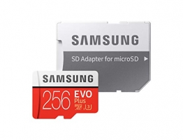Samsung EVO Plus microSDHC 256 GB Speicherkarte bis zu 100 MB/s, UHS-I U3 (inkl. SD Adapter) ✪