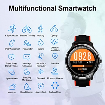 Gokoo Smartwatch - IP68 Wasserdichte Sportuhr für Android & IOS ✪