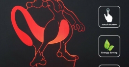 Pokemon 3D LED Tischlampe – Mewtwo ✪