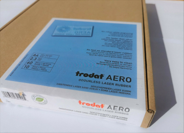Doppelpack Trodat® AERO Premium Lasergummi/Stempelgummi,2 x A4!,geruchlos,2.3 mm